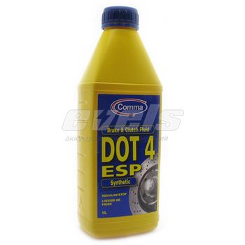 Тормозная жидкость (синтет.) DOT 4 ESP (для систем ESP, ABS) Comma 1 л