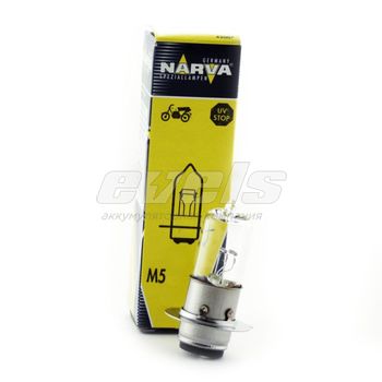 Лампа "NARVA" 12v M5 35/35W (P15d-25-1) Moto /M5