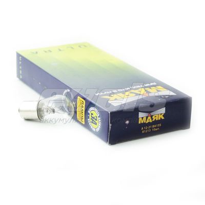 Лампа "Маяк" 12V 21W (BA15S) /P21W УЛЬТРА — основное фото