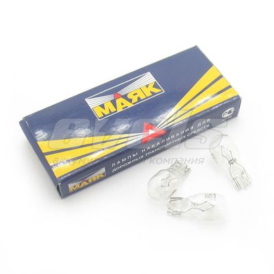 Лампа "Маяк" 12V 10W (W2.1x9.5d) /W10W — основное фото